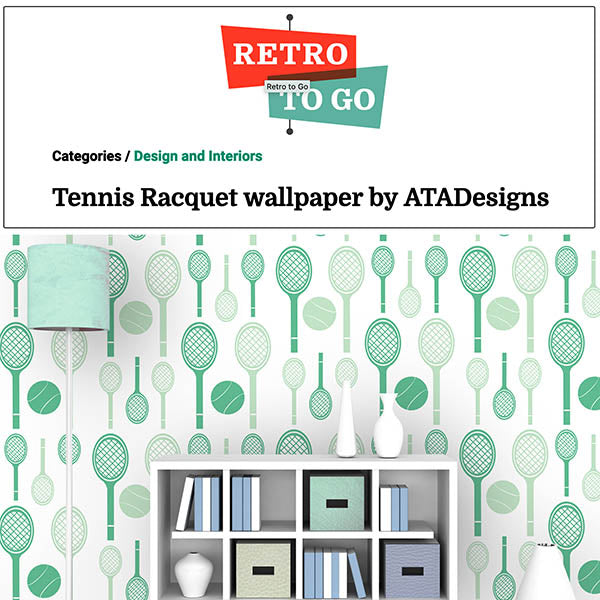Tennis Wallpaper design by ATADesigns in Retro To Go online Magazine
