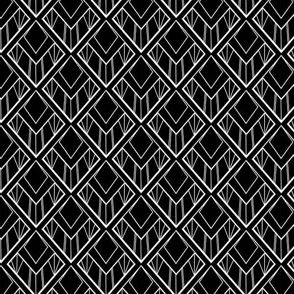 Diamond-Cut Art Deco Wallpaper (black) by ATADesigns