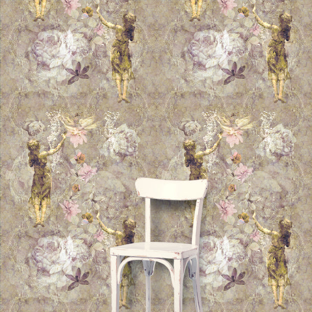 Pearlescent Ladies Wallpaper (golden-yellow) by ATADesigns