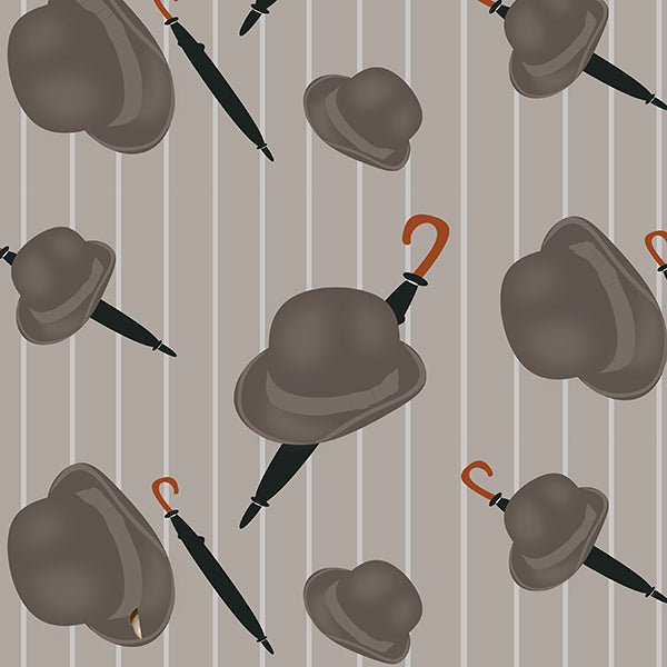 The Bowler Wallpaper (brown) by ATADesigns