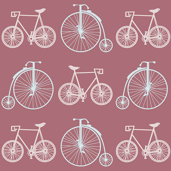 Bicycles Wallpaper (pink) by ATADesigns