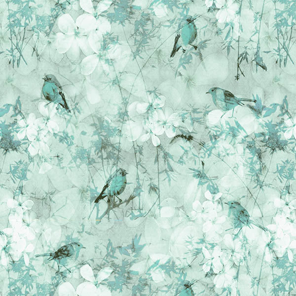 Birds Wallpaper 2 (chalk-green) by ATADesigns