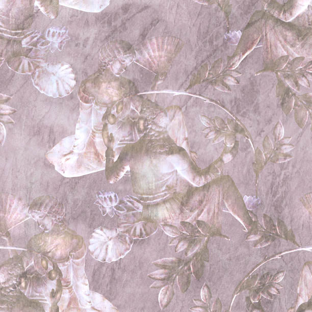 Charles and Nell Wallpaper (antique-pale-pink-pearl)Funky Abstract Wallpaper by ATADesigns