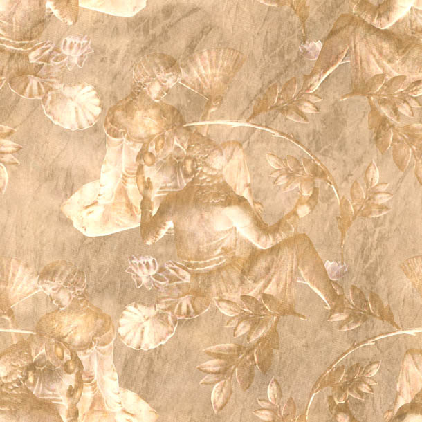 Charles and Nell Wallpaper (gold-pearl)Funky Abstract Wallpaper by ATADesigns