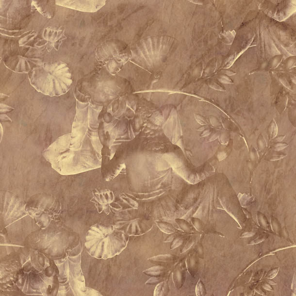 Charles and Nell Wallpaper (golden-brown-pearl)Funky Abstract Wallpaper by ATADesigns