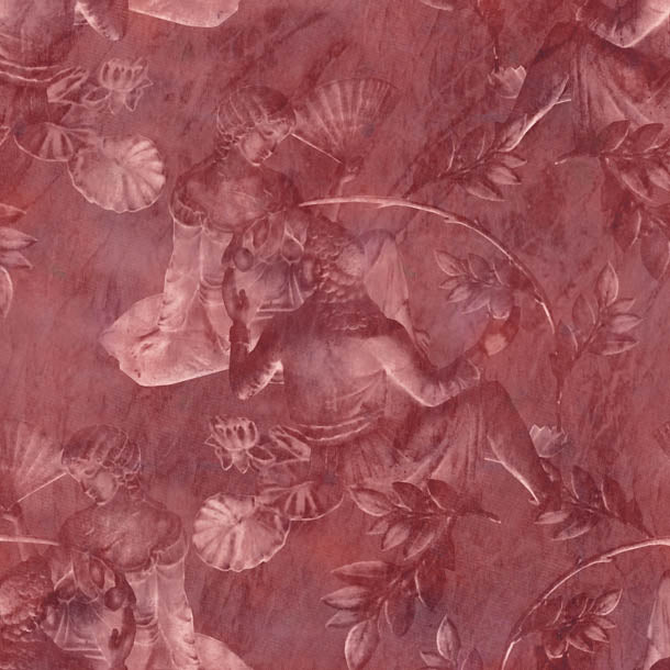 Charles and Nell Wallpaper (rustic-red-pearl)Funky Abstract Wallpaper by ATADesigns