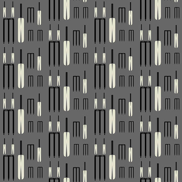 Cricket Wicket Wallpaper (grey) by ATADesigns