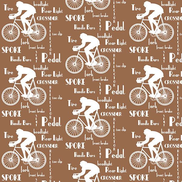 Cyclist Wallpaper (brown) by ATADesigns