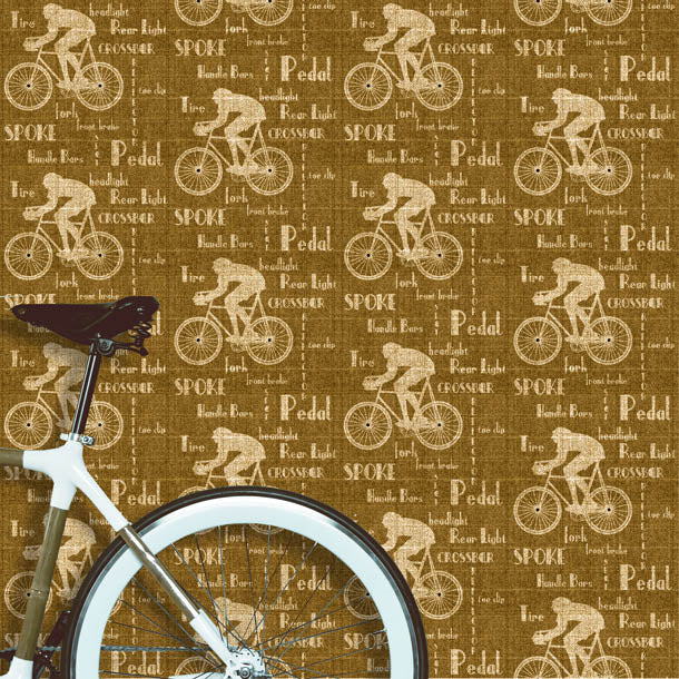 Cyclist Wallpaper (golden-brown) by ATADesigns