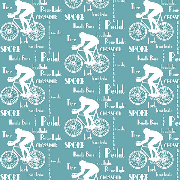 Cyclist Wallpaper (urban-blue-green) by ATADesigns