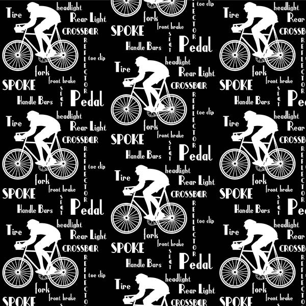 Cyclist Wallpaper (white on black) by ATADesigns