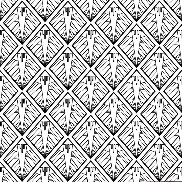 Geometric Art Deco Wallpaper (original) by ATADesigns