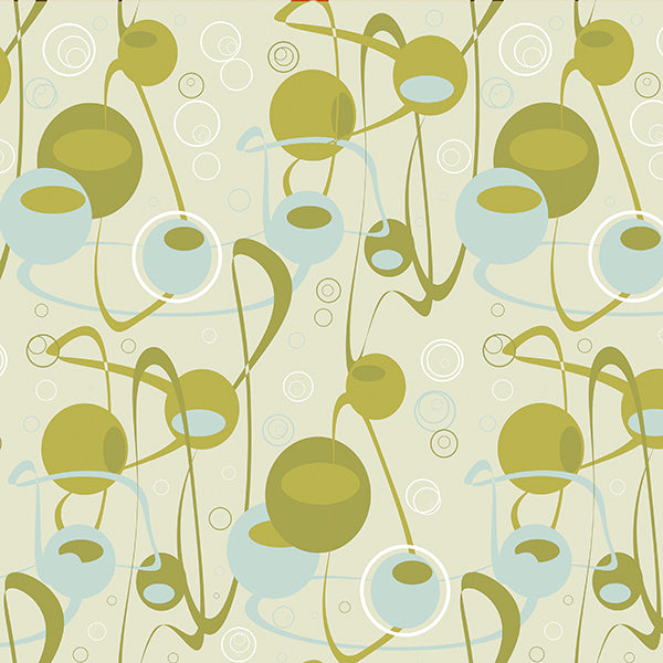 La Fete Wallpaper (green) by ATADesigns