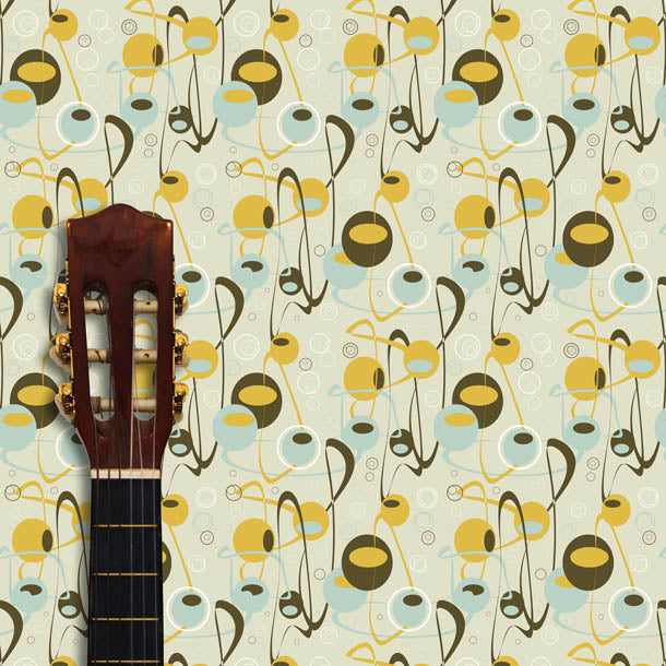 La Fete Wallpaper 2 (mustard) by ATADesigns