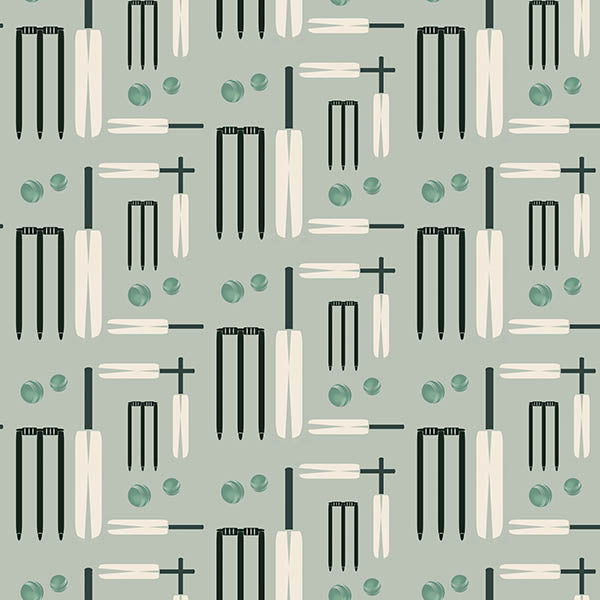 Lets Play Cricket Wallpaper (mint-green)) by ATADesigns