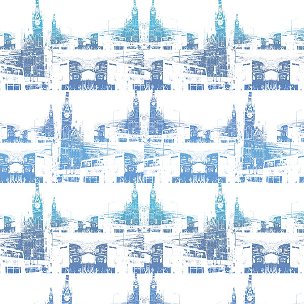 London City Wallpaper (blue) by ATADesigns