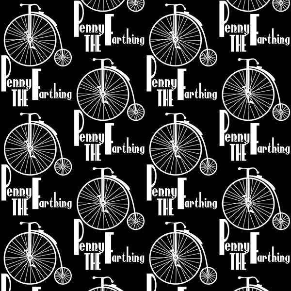 Pennyfarthing Bicycle Wallpaper (white-on-black) by ATADesigns