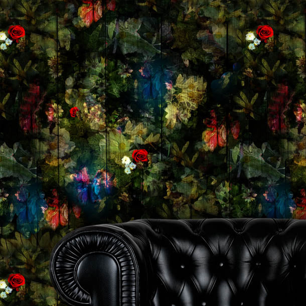 Regents Fresh Floral Wallpaper (deep-forest) by ATADesigns