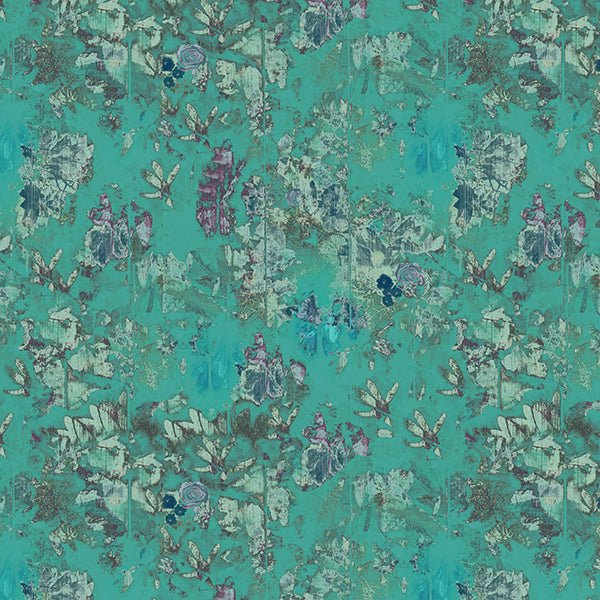 Regents Fresh Floral (jade-green) Wallpaper by ATADesigns