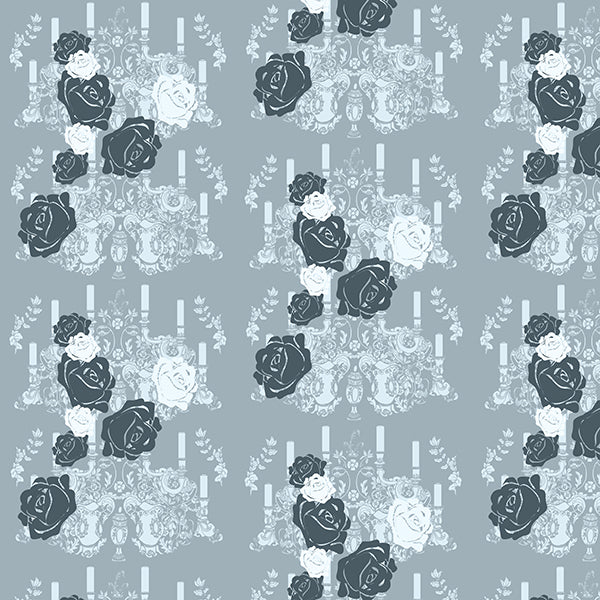 Rosie Glow Wallpaper (grey-mix) by ATADesigns