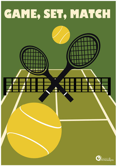 Tennis Game Set Match Sport Art Print
