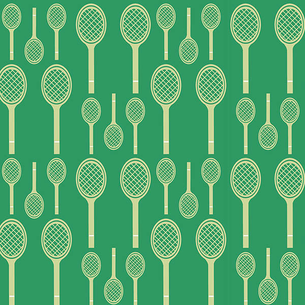 Tennis Racket Wallpaper (energise-green) by ATADesigns