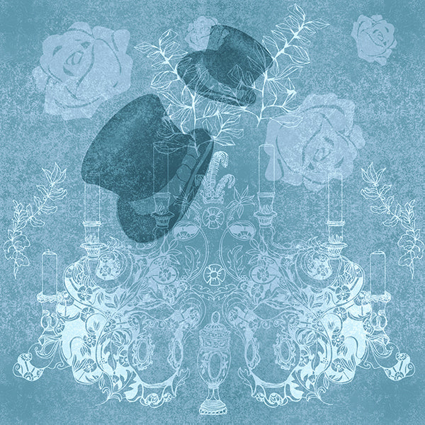 Top Hat No Tail (soft-blue) by ATADesigns
