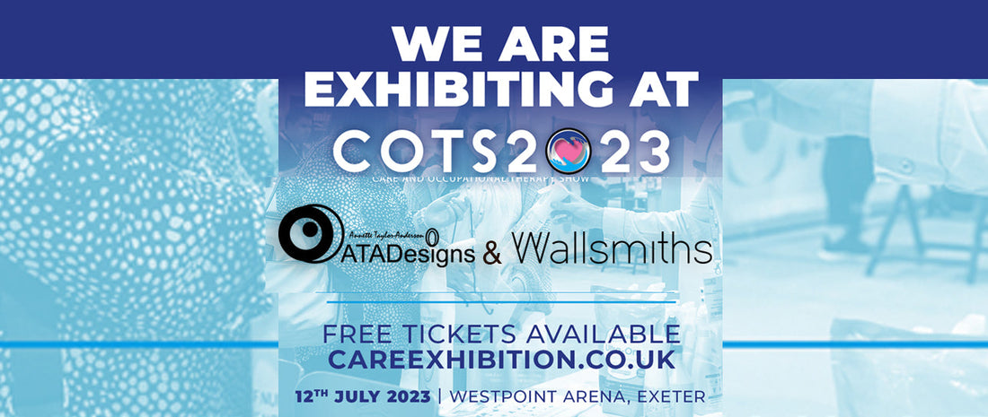 ATADesigns and Wallsmiths exhibition flyer for the Care & Occupational Therapy Show 2023, Exeter