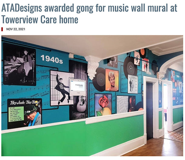ATADesigns awarded gong for music wall mural