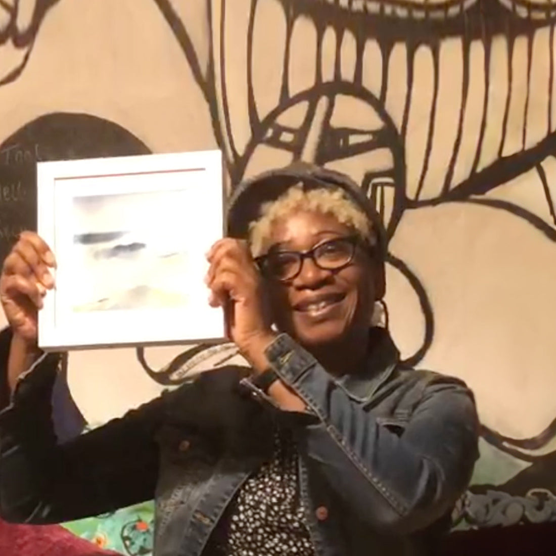 Annette Taylor-Anderson of ATADesigns holding Print Solutions award