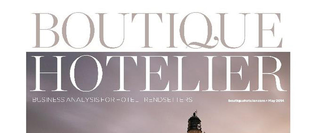 Boutique Hotelier Magazine May 2014 — Work Those Walls feature including ATADesigns murals