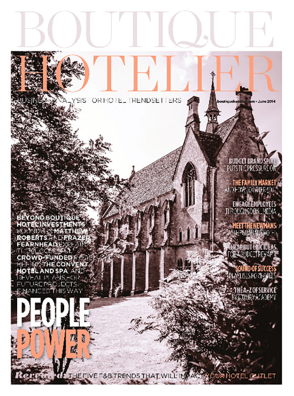 Boutique Hotelier Magazine Featuring Among Angels Mural by ATADesigns