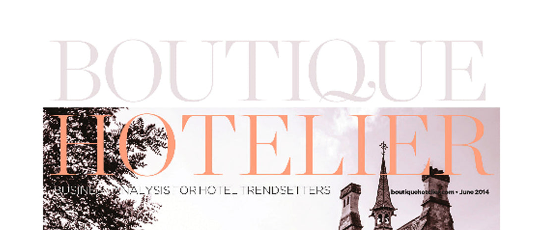 Boutique Hotelier Magazine featuring the Angels Among Roses mural by ATADesigns
