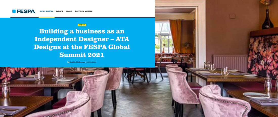 FESPA Interviews ATADesigns. Featuring restaurant interior.