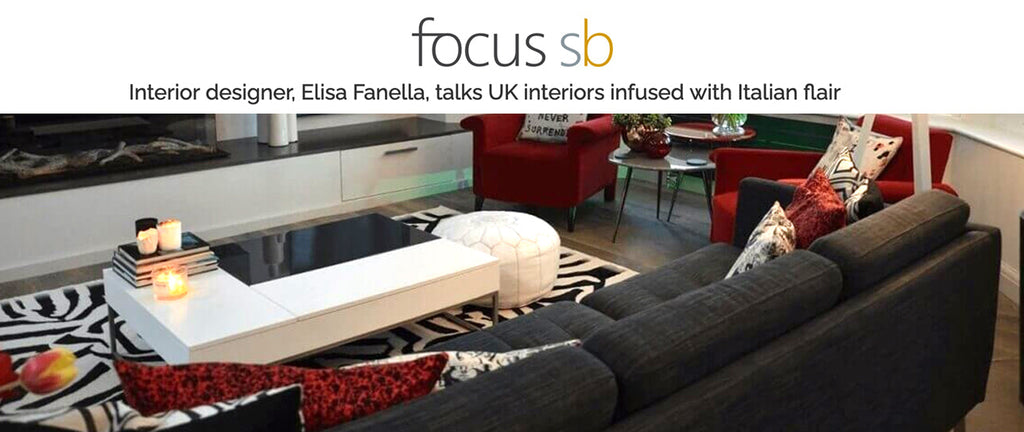 Focus SB Interview Interior Designer Elisa Interiors features ATADesigns designs.  Image feaures an interior living room.