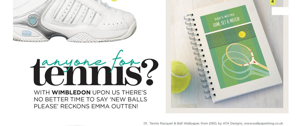 Tennis Wallpaper Design by ATADesigns in People and Places Magazine