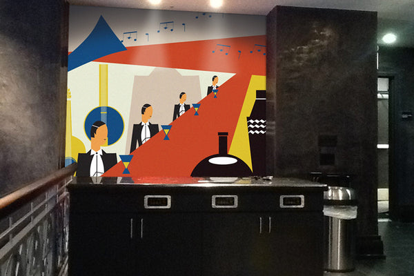 Art Deco Mural Makes a Statement at the Lexington Hotel, New York