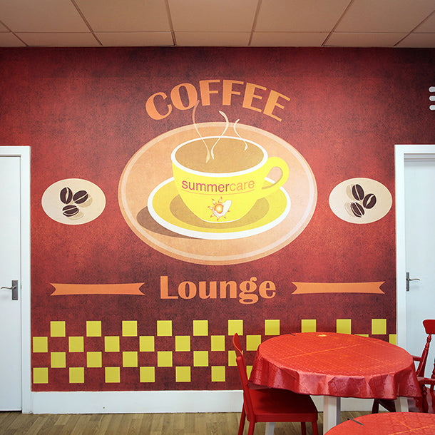 Bespoke Coffee Mural Design by ATADesigns at Summercare