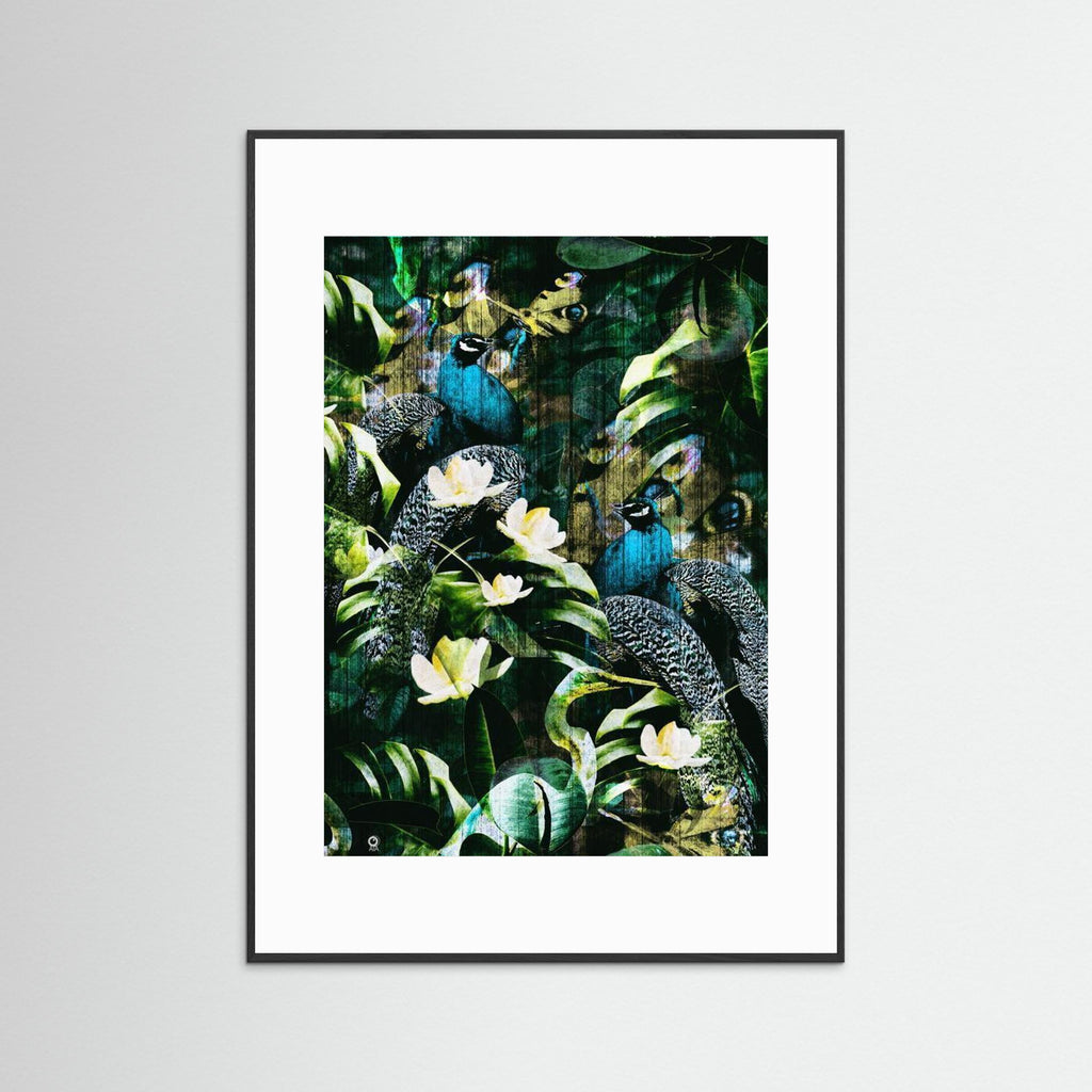 Peacocks Glam Art Print