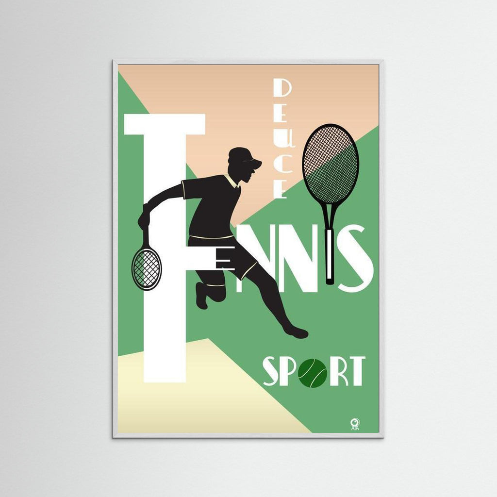 Tennis Deuce Sport Art Print by ATADesigns