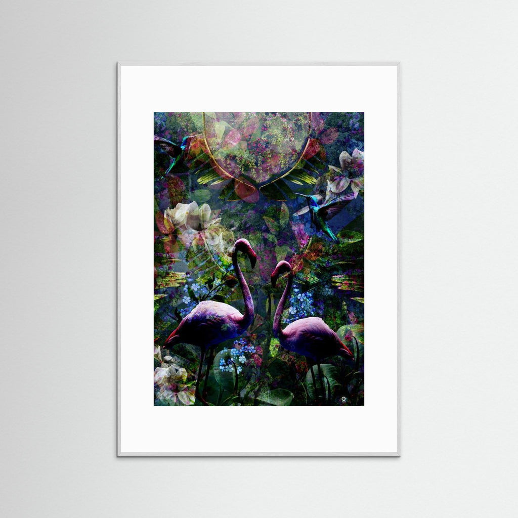 Flamingo Night Art Print 