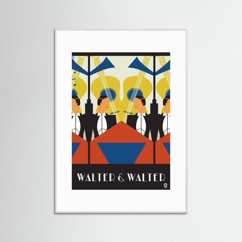 Walter and Walter Art Deco Art Print by ATADesigns