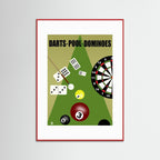 Darts, Pool, Dominoes Sport Art Print