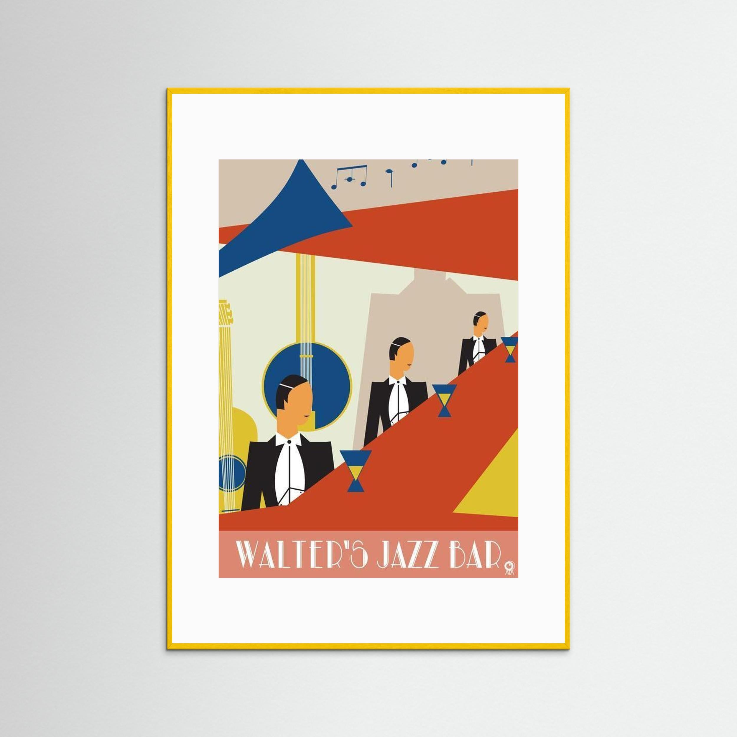 walter's Jazz Bar Art Deco Art Print