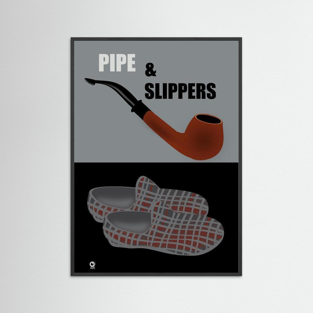Pipe and Slippers All Things British Art Print by ATADesigns