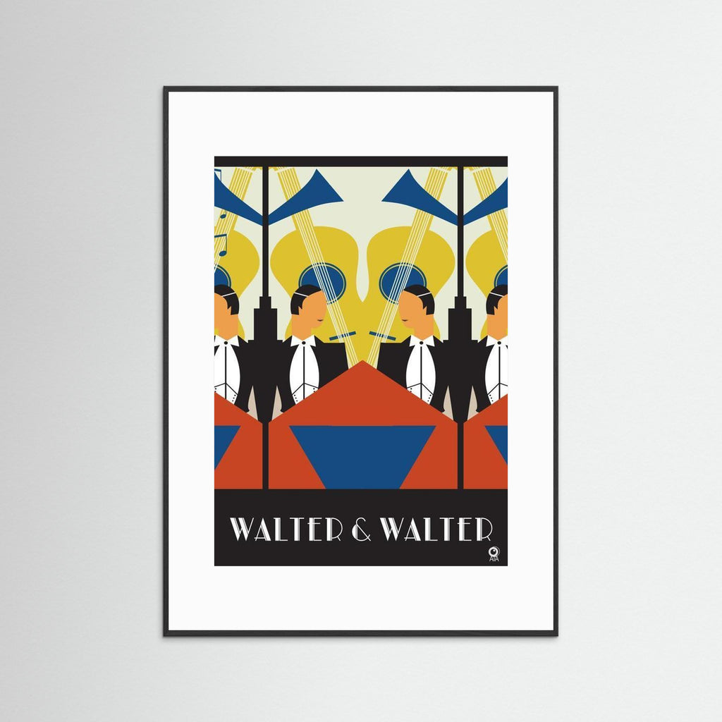 Walter and Walter Art Deco Art Print by ATADesigns