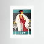 Ruby Art Deco Art Print