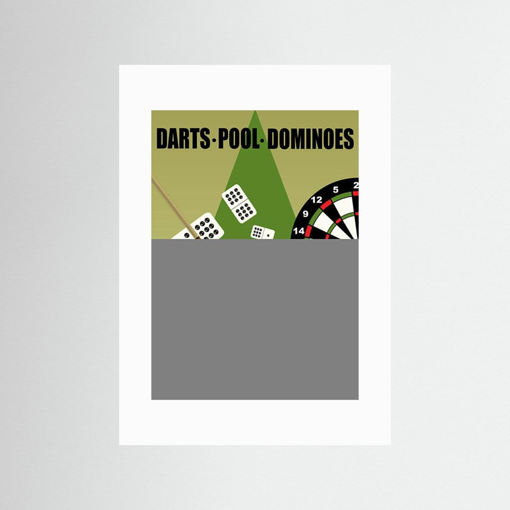 Darts, Pool, Dominoes Sport Art Print