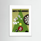 Darts, Pool, Dominoes Sport Art Print