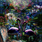 Flamingo Night Mural